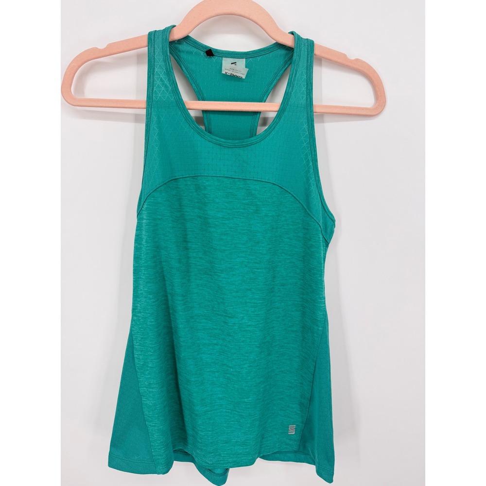 Second Skin Tank Top Womens XS Teal Green Racerback Athletic Performance Running